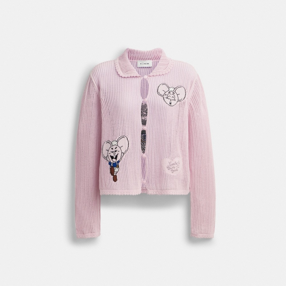 Coach Outlet Coach | Brain Dead Kachi Mouse Cardigan In Organic Cotton - Preorder