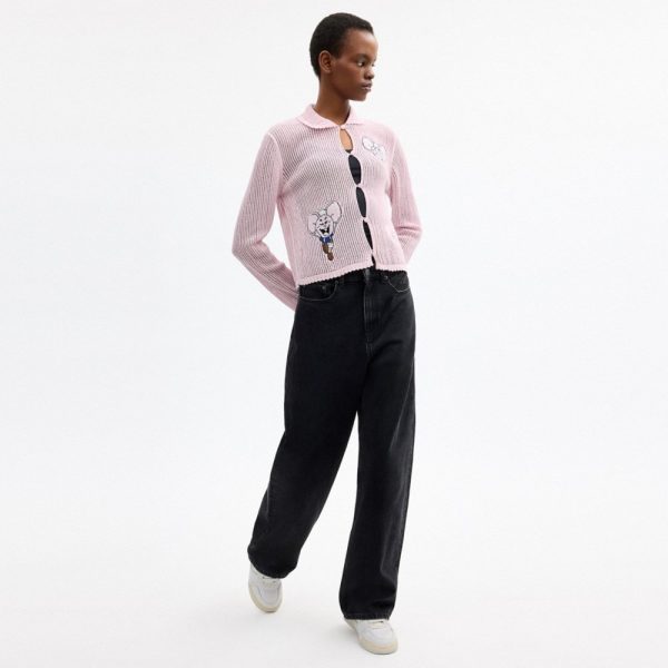 Coach Outlet Coach | Brain Dead Kachi Mouse Cardigan In Organic Cotton - Preorder