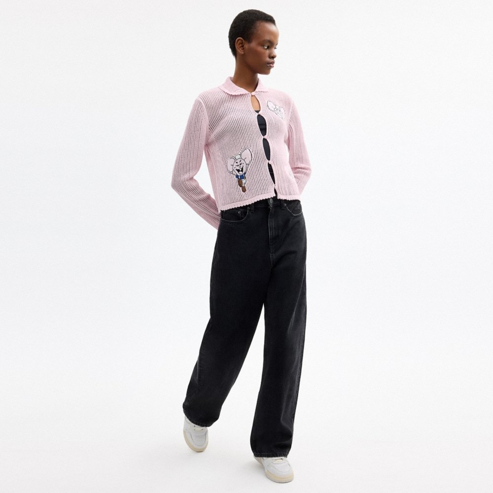 Coach Outlet Coach | Brain Dead Kachi Mouse Cardigan In Organic Cotton - Preorder