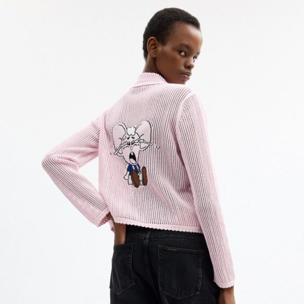 Coach Outlet Coach | Brain Dead Kachi Mouse Cardigan In Organic Cotton - Preorder