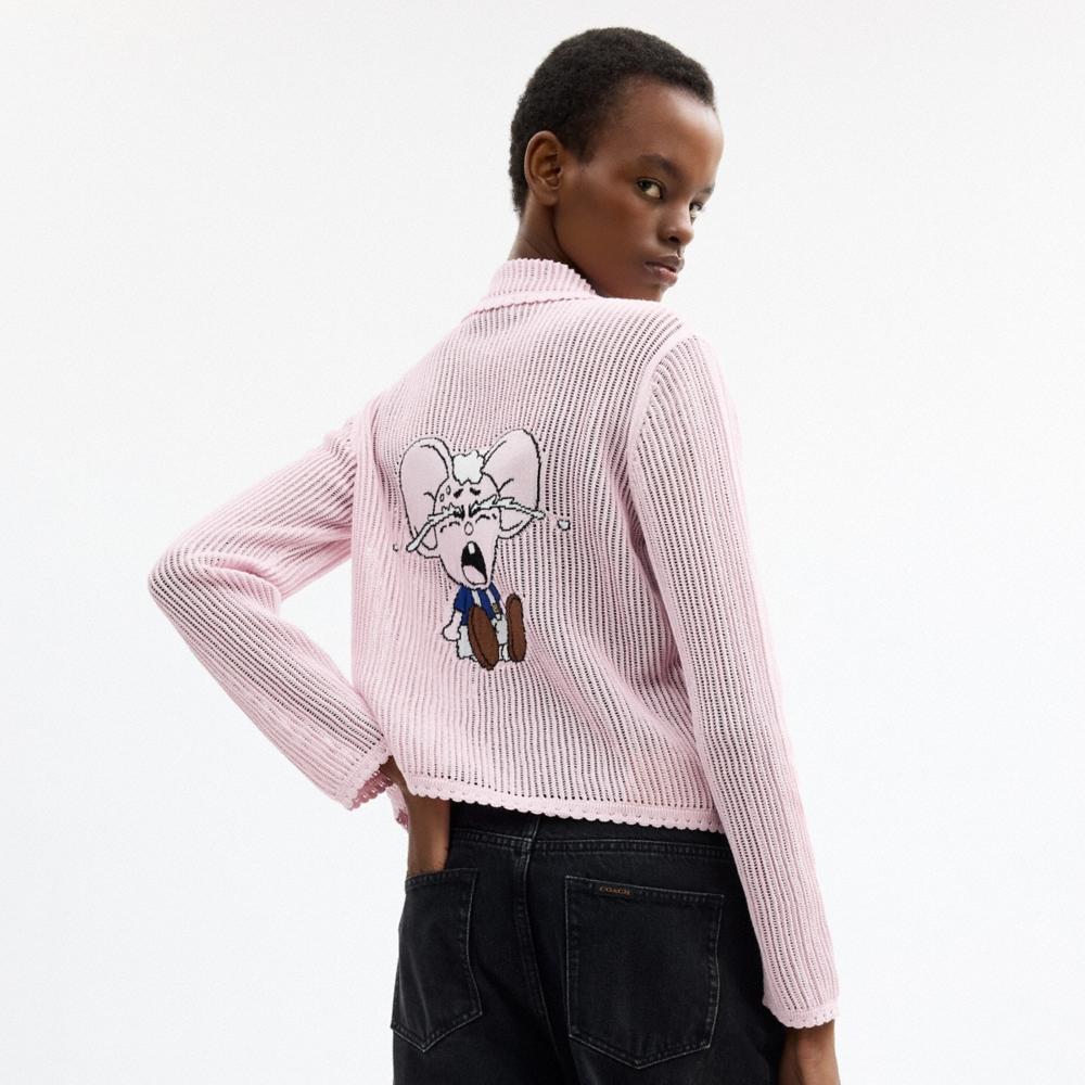 Coach Outlet Coach | Brain Dead Kachi Mouse Cardigan In Organic Cotton - Preorder