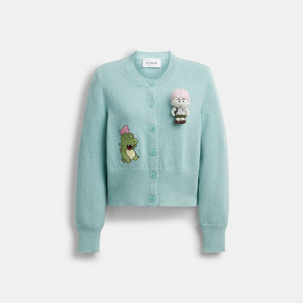 Coach Outlet Coach | Brain Dead Plush Character Cardigan In Organic Cotton - Preorder