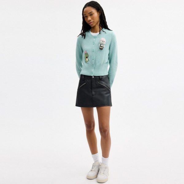 Coach Outlet Coach | Brain Dead Plush Character Cardigan In Organic Cotton - Preorder