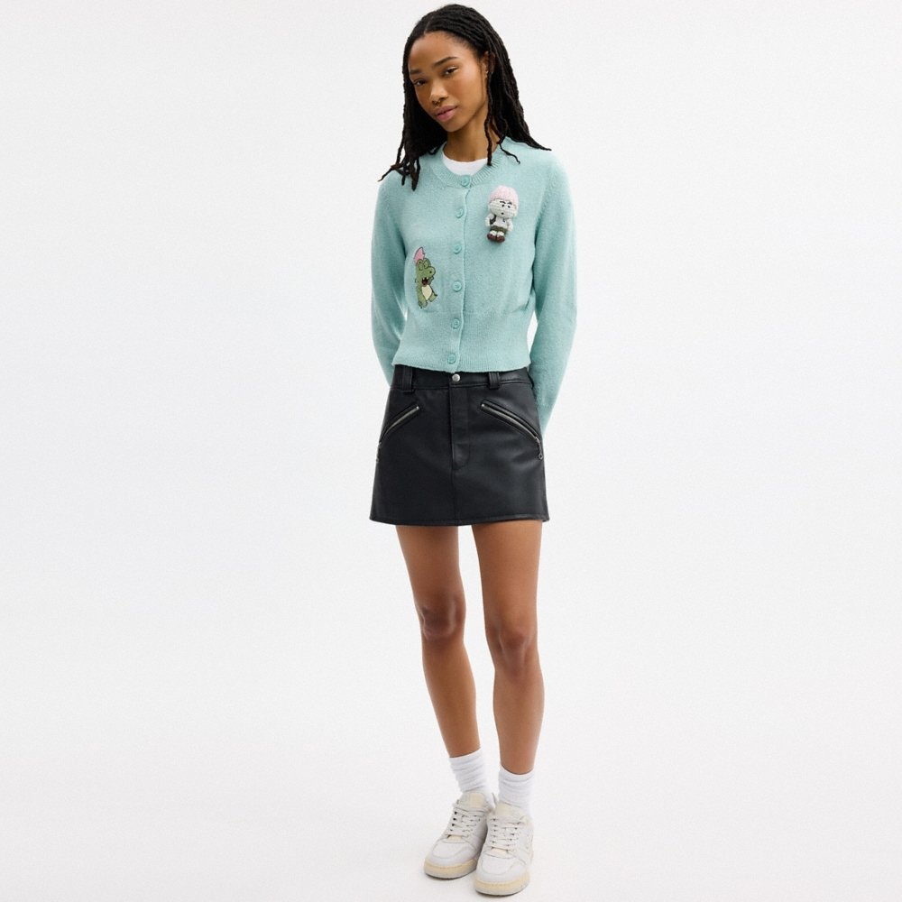 Coach Outlet Coach | Brain Dead Plush Character Cardigan In Organic Cotton - Preorder