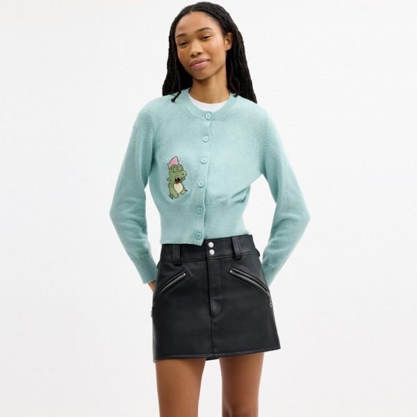 Coach Outlet Coach | Brain Dead Plush Character Cardigan In Organic Cotton - Preorder