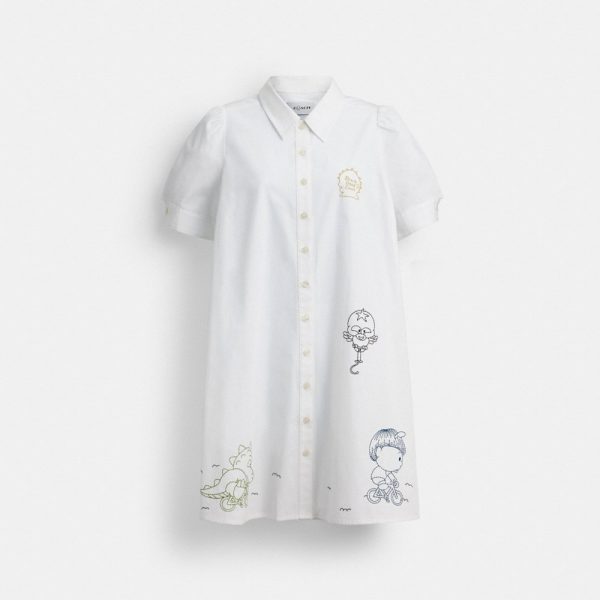 Coach Outlet Coach | Brain Dead Embroidered Shirt Dress - Preorder
