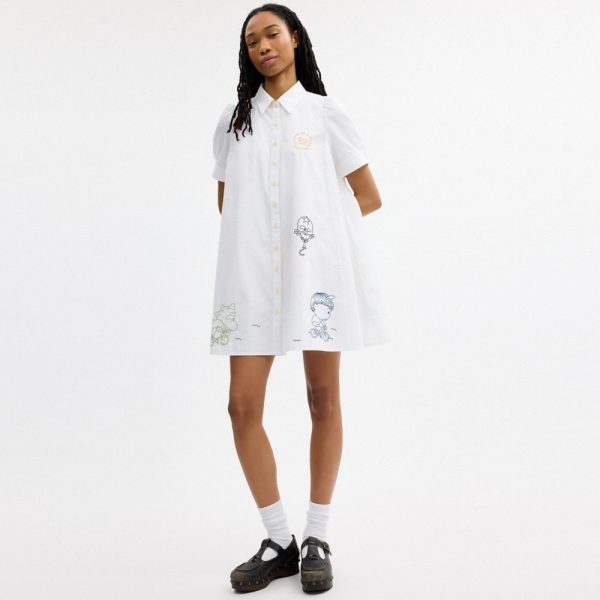 Coach Outlet Coach | Brain Dead Embroidered Shirt Dress - Preorder