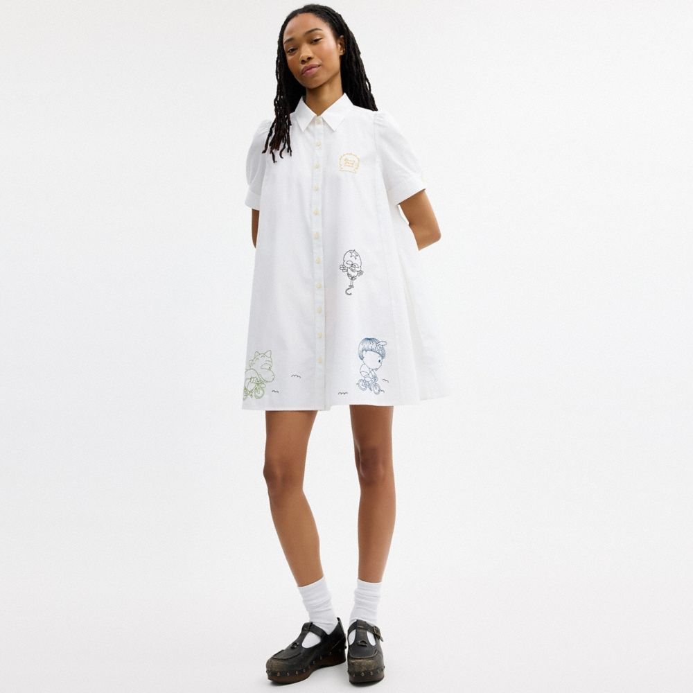 Coach Outlet Coach | Brain Dead Embroidered Shirt Dress - Preorder