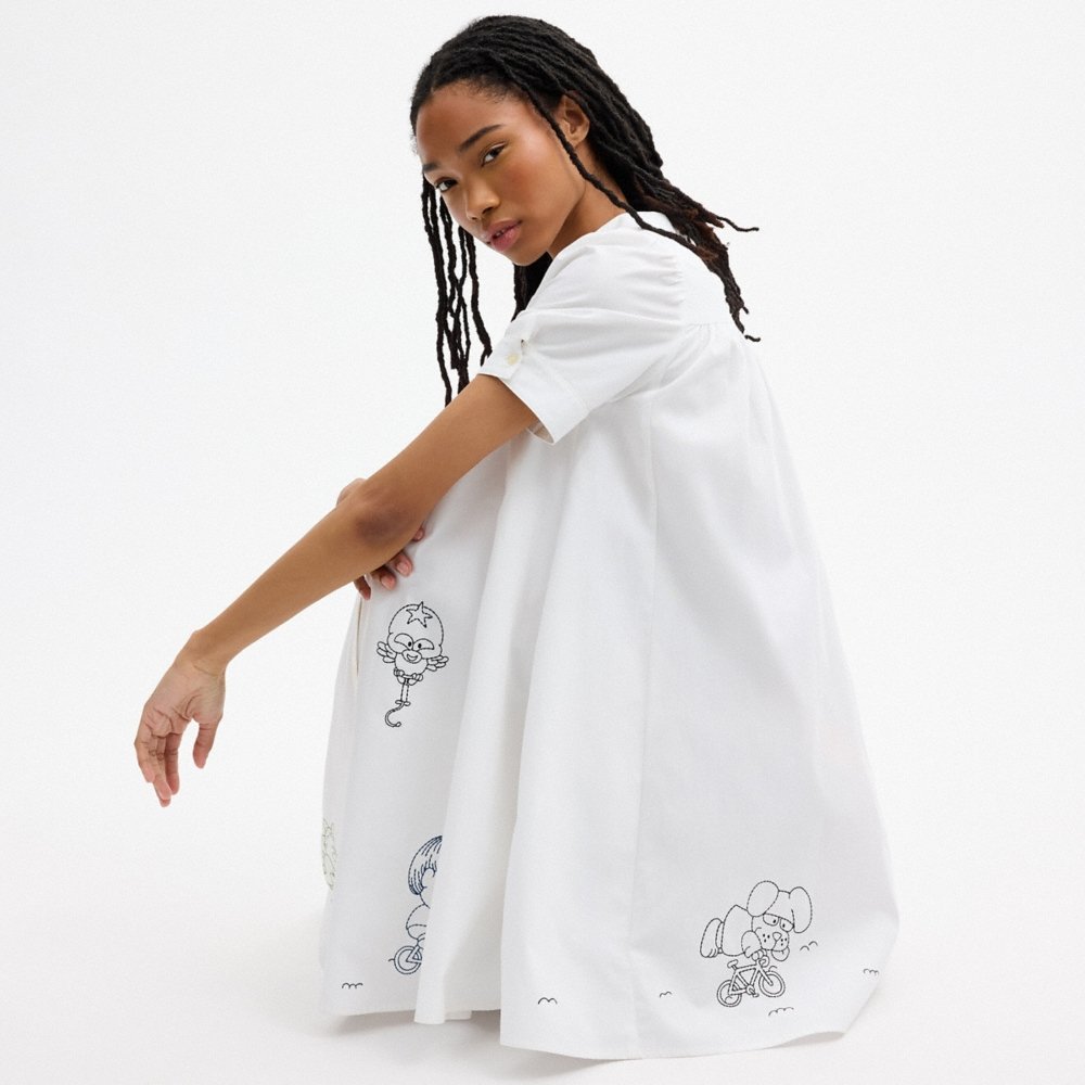 Coach Outlet Coach | Brain Dead Embroidered Shirt Dress - Preorder