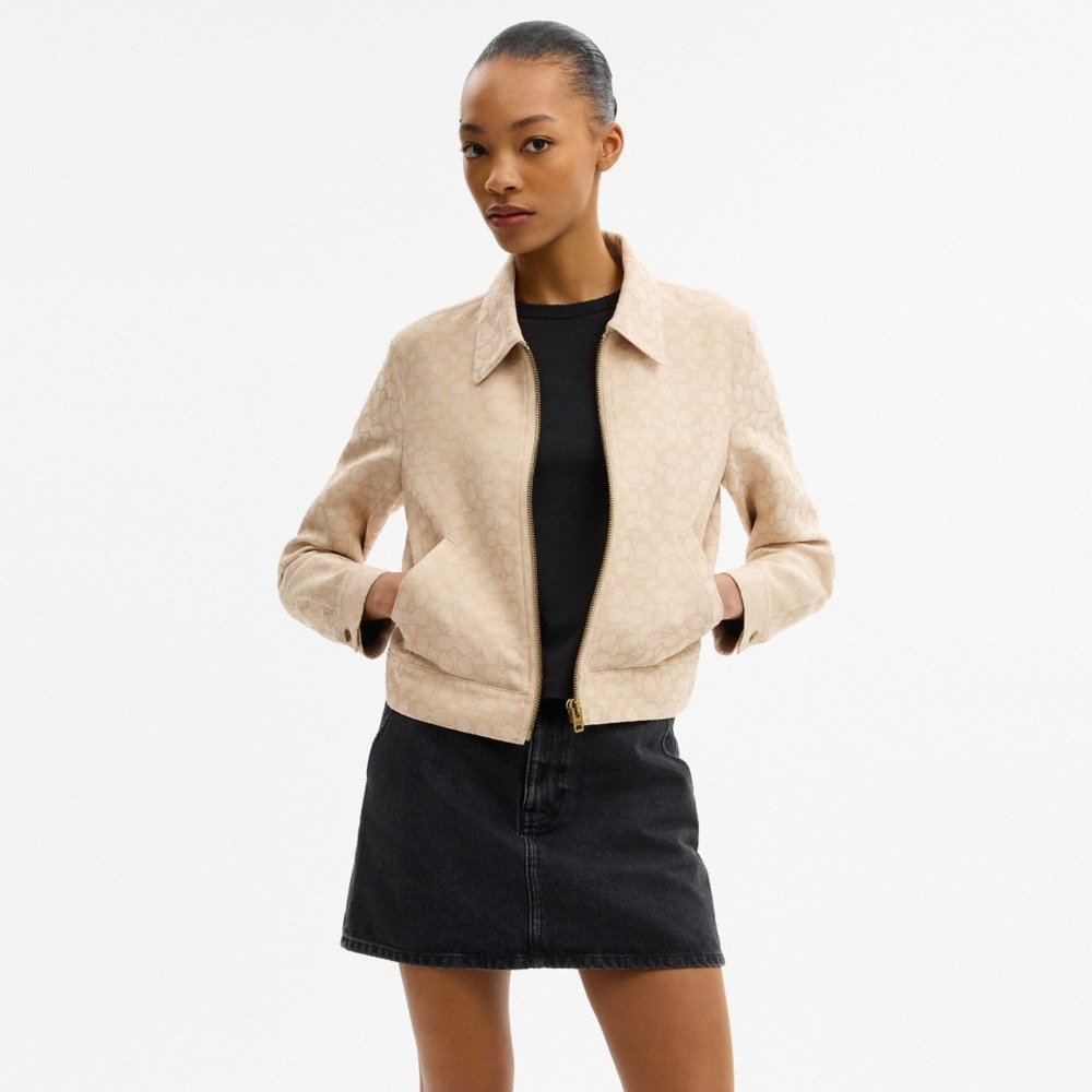 Coach Outlet Signature Zip Front Jacket - Preorder