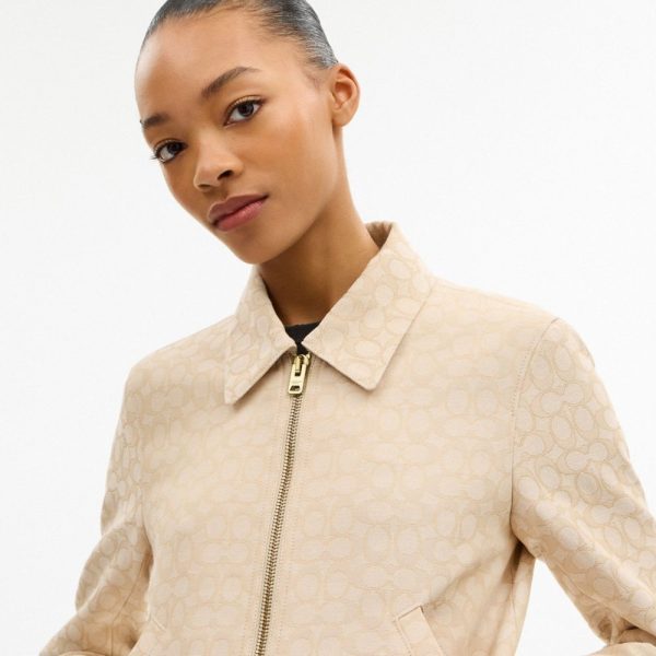 Coach Outlet Signature Zip Front Jacket - Preorder