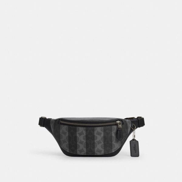 Coach Outlet Warren Mini Belt Bag In Signature Canvas With Stripes - Preorder