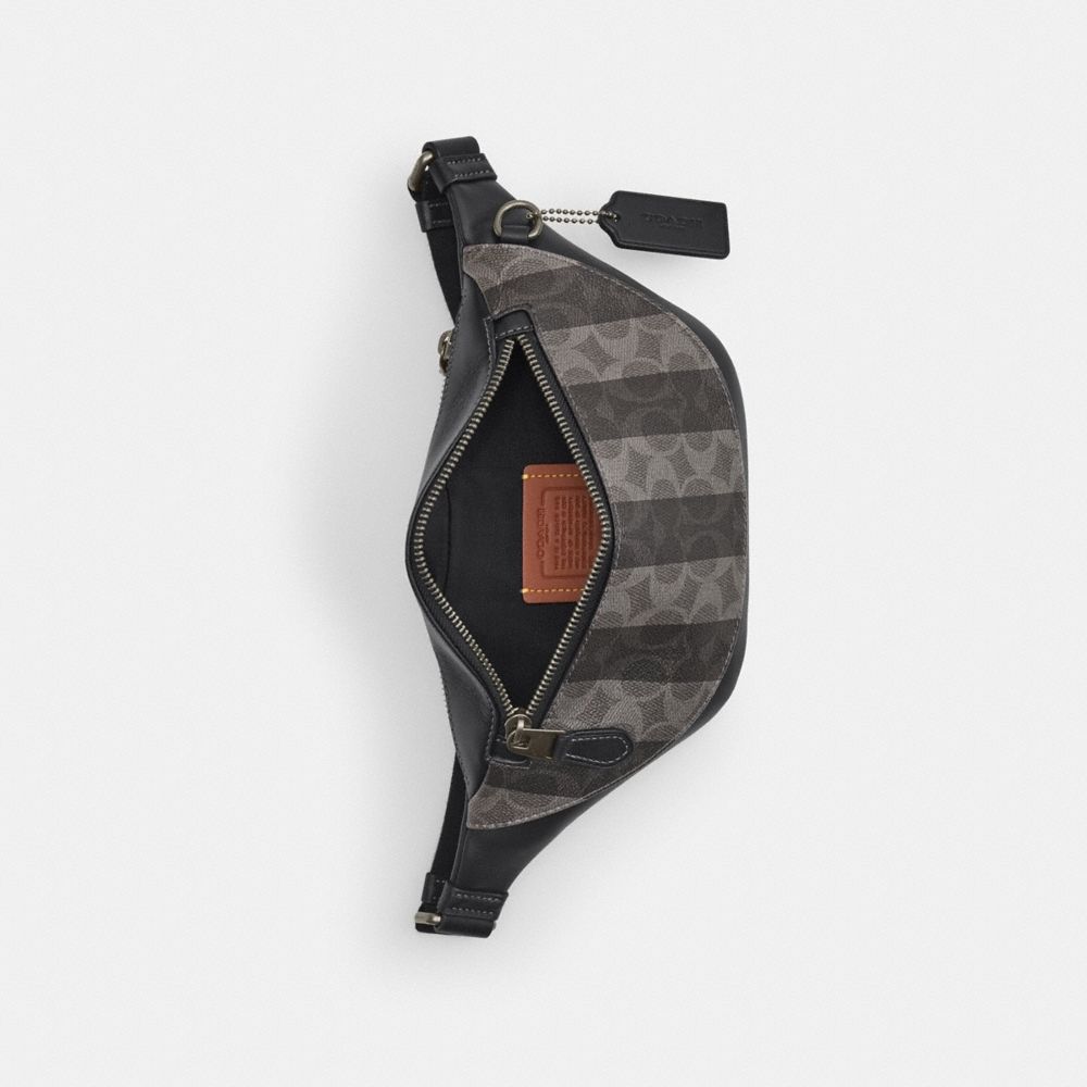 Coach Outlet Warren Mini Belt Bag In Signature Canvas With Stripes - Preorder