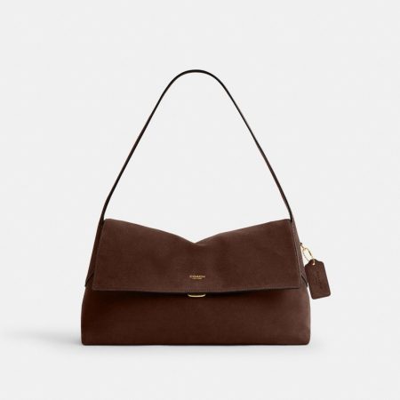 Coach Outlet Chelsea Shoulder Bag 36 - Preorder — Brass/Dark Chocolate