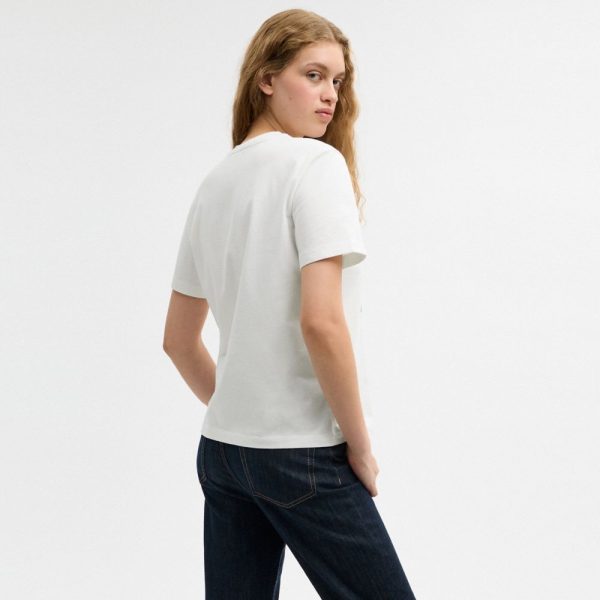 Coach Outlet Floral Signature Square Classic T-Shirt In Organic Cotton - Preorder
