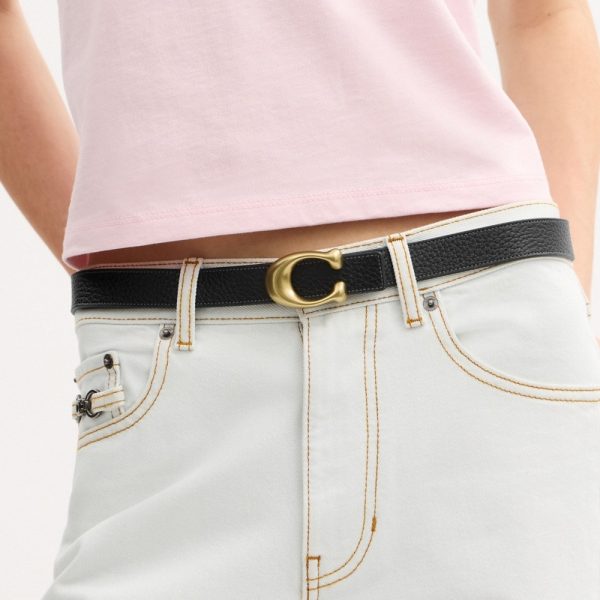 Coach Outlet Sculpted C Buckle Reversible Belt, 25MM - Preorder