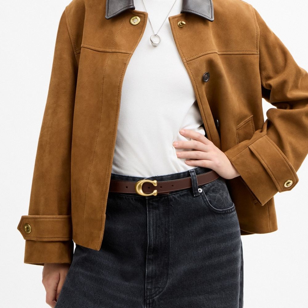 Coach Outlet Sculpted C Buckle Reversible Belt, 25MM - Preorder