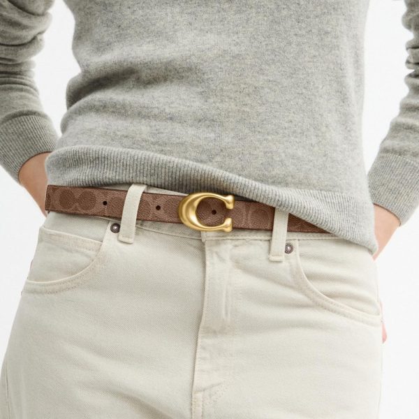 Coach Outlet Sculpted C Buckle Reversible Belt, 25MM - Preorder