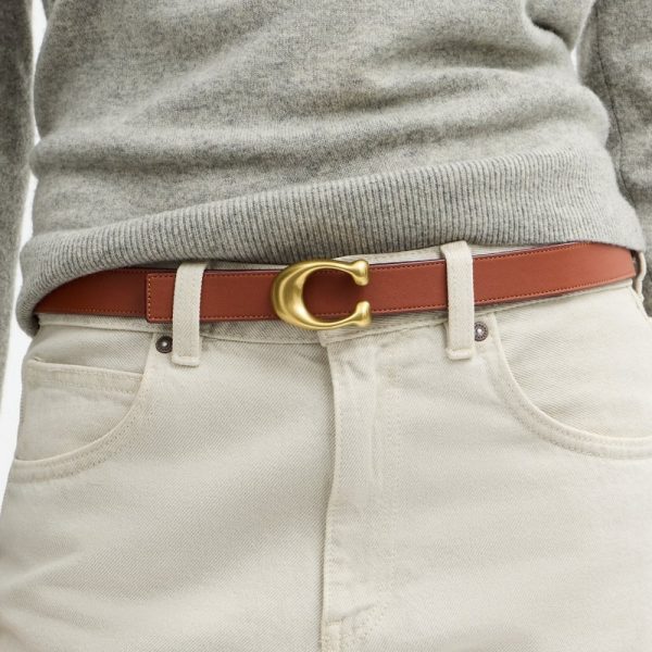 Coach Outlet Sculpted C Buckle Reversible Belt, 25MM - Preorder