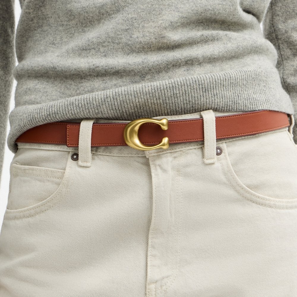 Coach Outlet Sculpted C Buckle Reversible Belt, 25MM - Preorder
