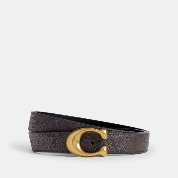 Coach Outlet Sculpted C Buckle Reversible Belt, 25MM - Preorder