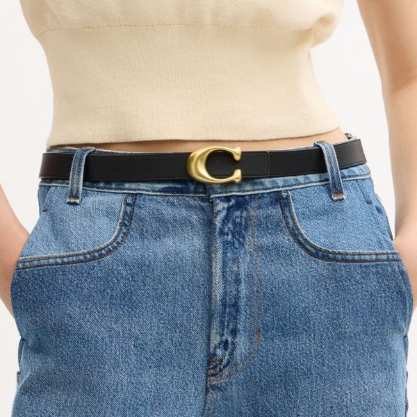 Coach Outlet Sculpted C Buckle Reversible Belt, 25MM - Preorder