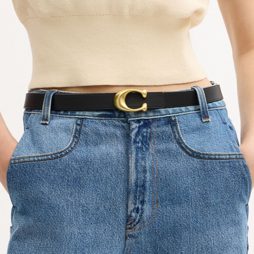 Coach Outlet Sculpted C Buckle Reversible Belt, 25MM - Preorder