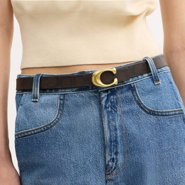 Coach Outlet Sculpted C Buckle Reversible Belt, 25MM - Preorder