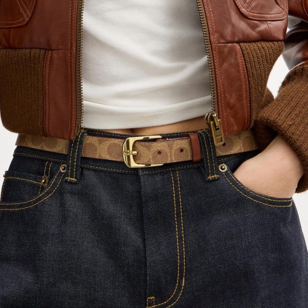 Coach Outlet C Harness Buckle Belt, 25MM - Preorder