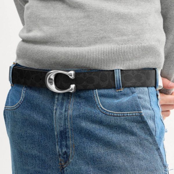 Coach Sculpted C Buckle Reversible Belt, 38MM - Preorder