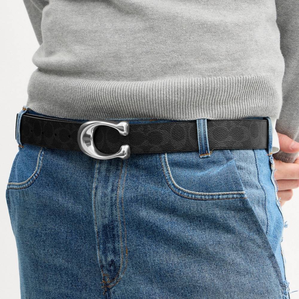 Coach Sculpted C Buckle Reversible Belt, 38MM - Preorder