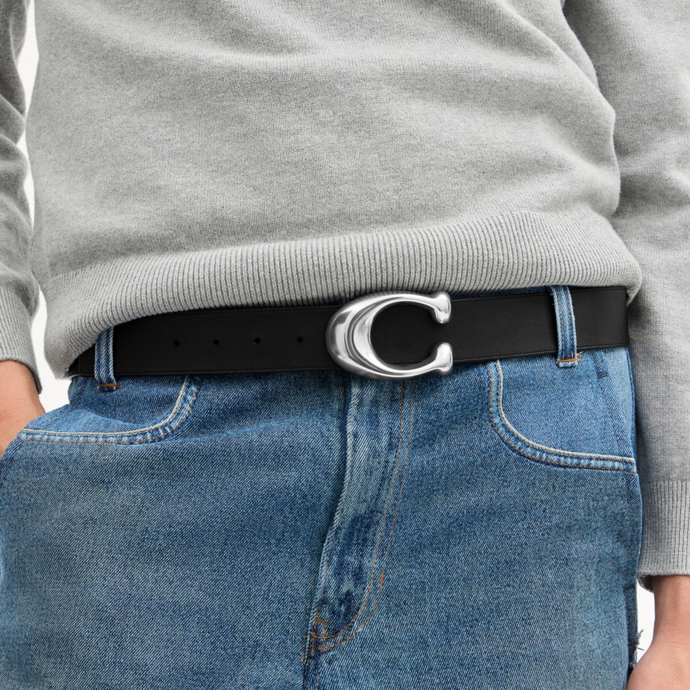 Coach Sculpted C Buckle Reversible Belt, 38MM - Preorder