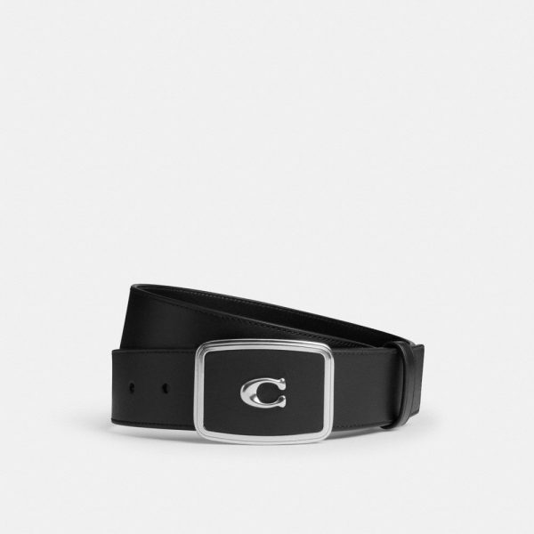 Coach Signature Plaque Buckle Belt, 38MM - Preorder