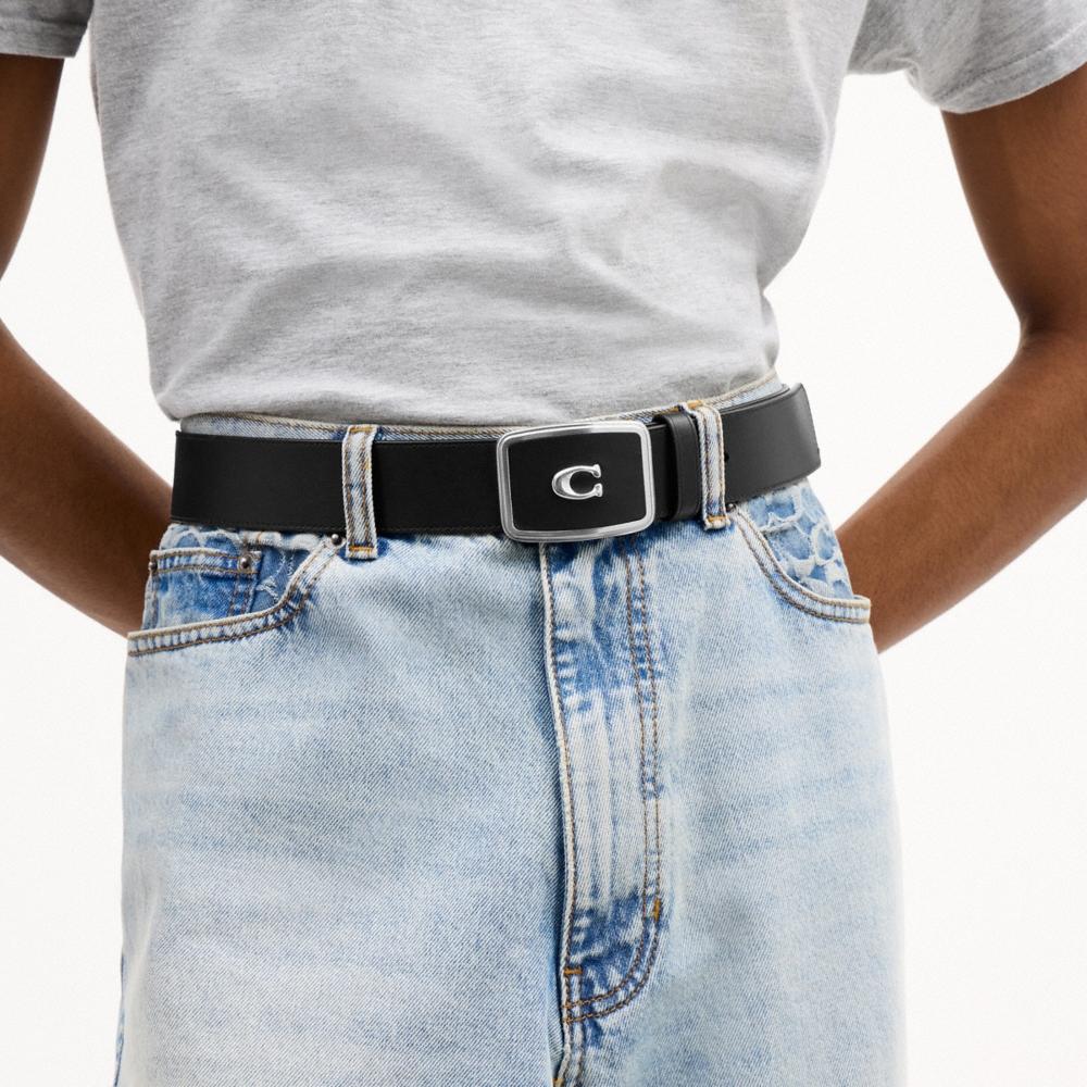 Coach Signature Plaque Buckle Belt, 38MM - Preorder