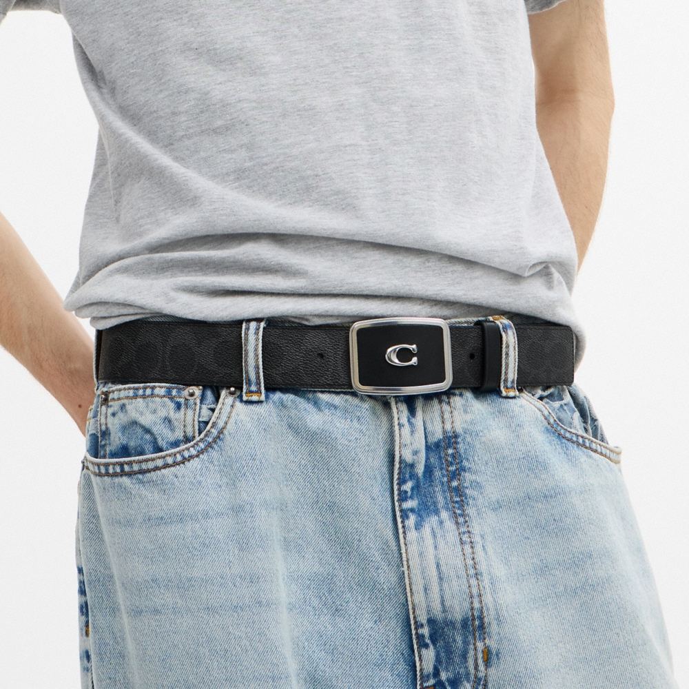 Coach Signature Plaque Buckle Belt, 38MM - Preorder
