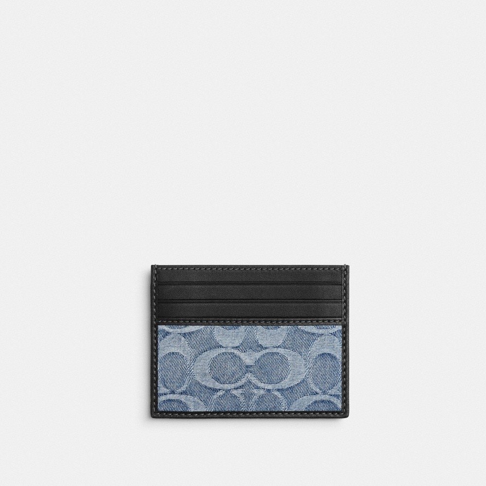 Coach Outlet Slim ID Card Case In Loved Signature Denim - Preorder