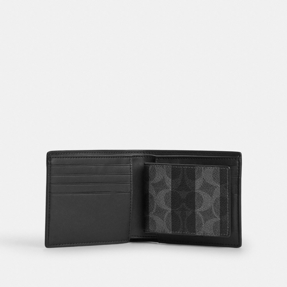 Coach Outlet 3-In-1 Wallet In Signature Canvas With Stripes - Preorder