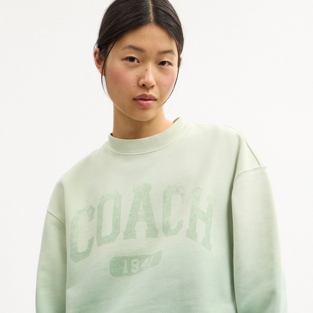 Coach Outlet Ombré Sporty Crewneck Sweatshirt In Organic Cotton - Preorder