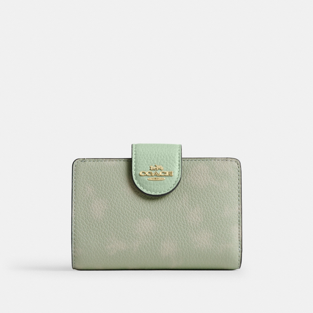 Coach Outlet Medium Corner Zip Wallet With Floral Print - Preorder