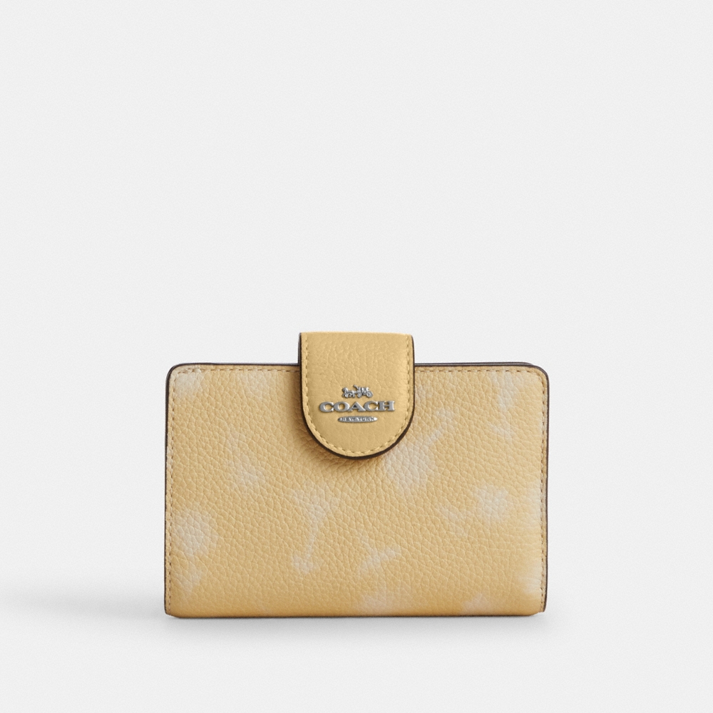 Coach Outlet Medium Corner Zip Wallet With Floral Print - Preorder