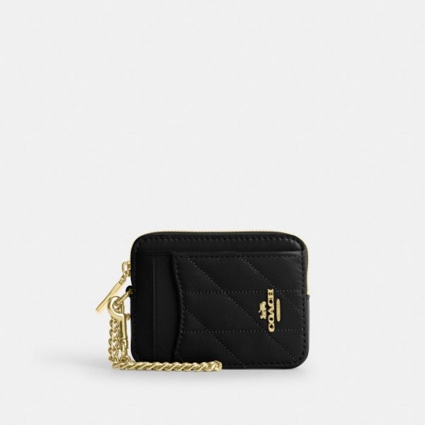 Coach Outlet Zip Card Case With Quilting - Preorder