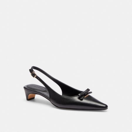 Coach Outlet Bow Slingback Heel - Preorder — Black
