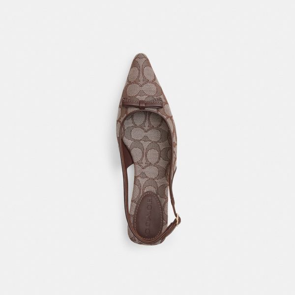Coach Outlet Bow Slingback Heel In Signature Jacquard - Preorder
