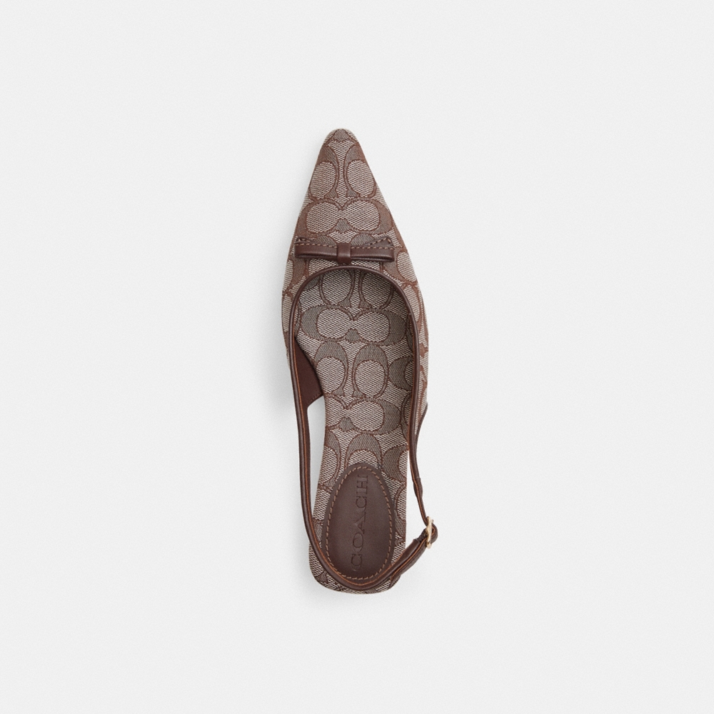 Coach Outlet Bow Slingback Heel In Signature Jacquard - Preorder - Image 3