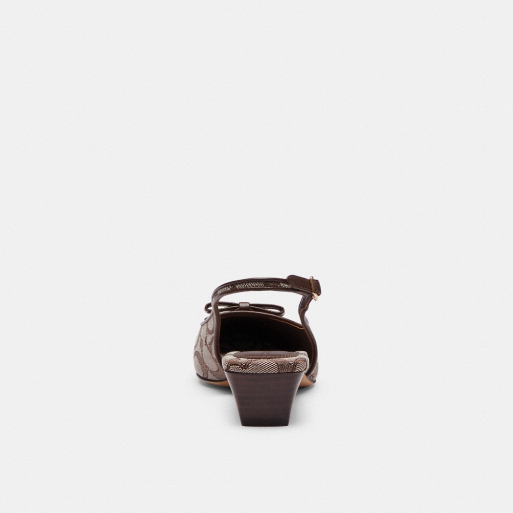 Coach Outlet Bow Slingback Heel In Signature Jacquard - Preorder - Image 4