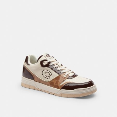 Coach Outlet Soho Sneaker With Patent Signature - Preorder — Brown/Maple