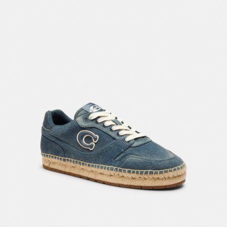 Coach Outlet Soho Espadrille Sneaker In Loved Denim - Preorder — Denim
