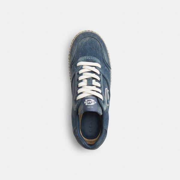Coach Outlet Soho Espadrille Sneaker In Loved Denim - Preorder