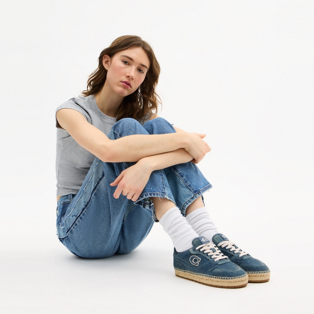 Coach Outlet Soho Espadrille Sneaker In Loved Denim - Preorder - Image 6