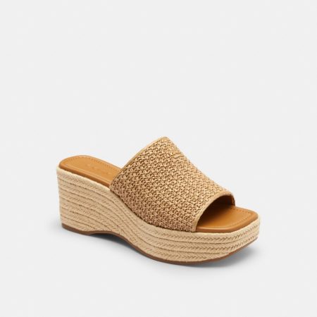 Coach Outlet Phoebe Platform Sandal - Preorder — Natural